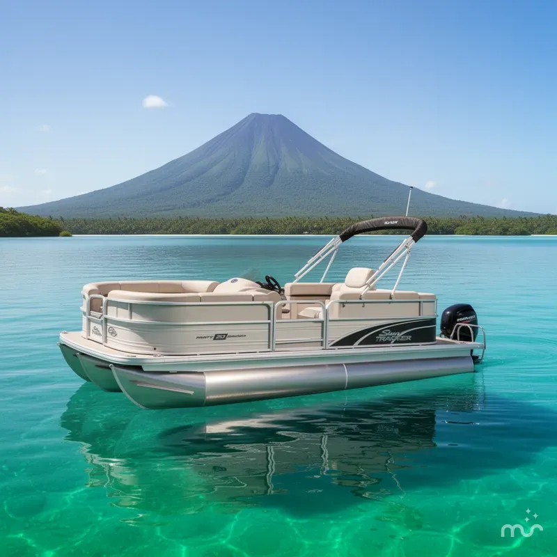 Slide: The Image of Sun Tracker Party Barge 20 DLX 2026 - 4