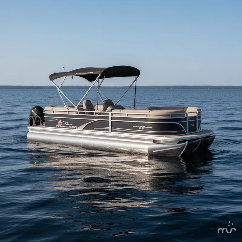 Slide: The Image of Sun Tracker Party Barge 22 DLX 2024 - 0