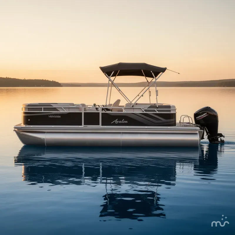 Slide: The Image of Avalon Venture Quad Lounger 21 FT 2180QL 2023 - 1