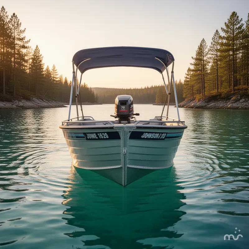 Slide: The Image of Lowe 1620 Aluminum Deep V / 1992 Johnson 70 Hp Outboard 1993 - 1