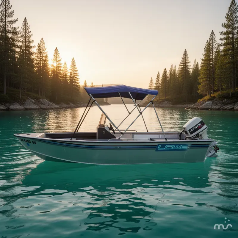 Slide: The Image of Lowe 1620 Aluminum Deep V / 1992 Johnson 70 Hp Outboard 1993 - 2
