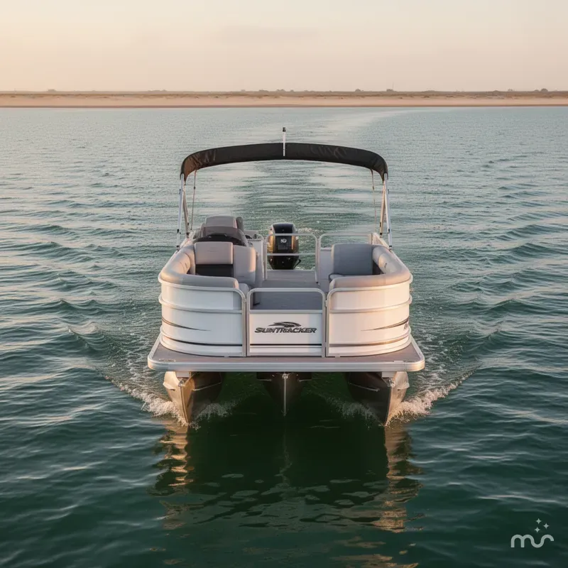 Slide: The Image of Sun Tracker Party Barge 16 DLX 2026 - 1