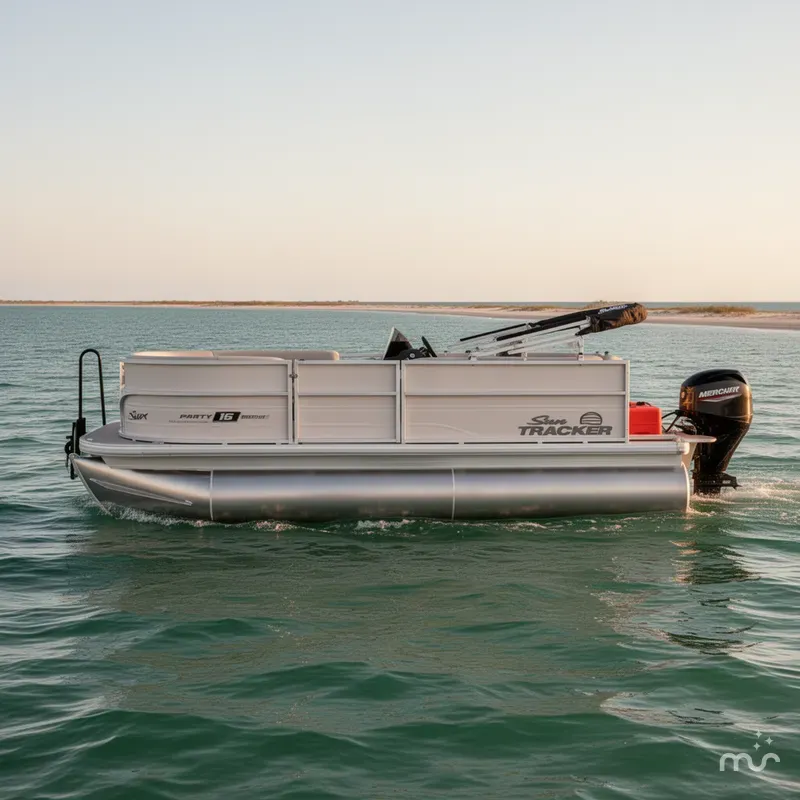 Slide: The Image of Sun Tracker Party Barge 16 DLX 2026 - 2