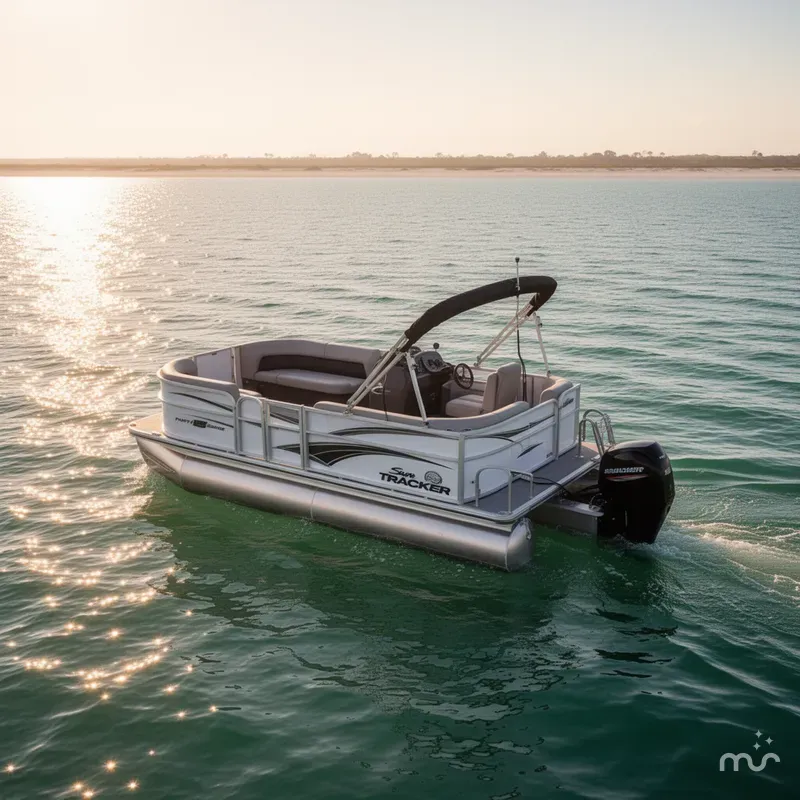 Slide: The Image of Sun Tracker Party Barge 16 DLX 2026 - 4
