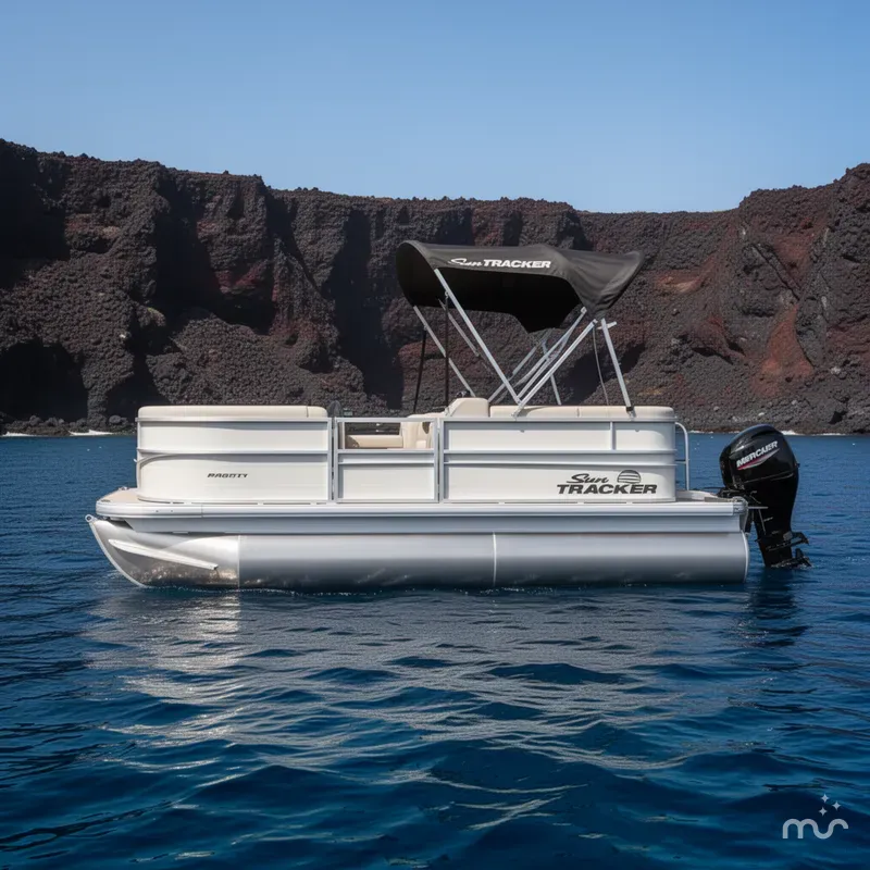 Slide: The Image of Sun Tracker Party Barge 16 DLX 2026 - 2