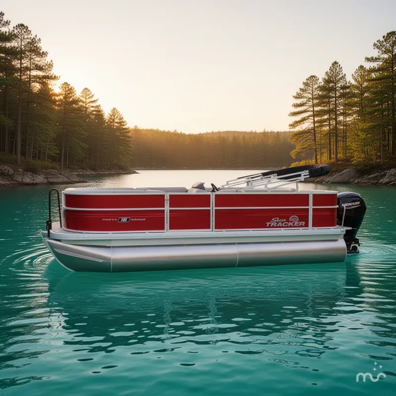 Slide: The Image of Sun Tracker Party Barge 18 DLX 2026 - 2