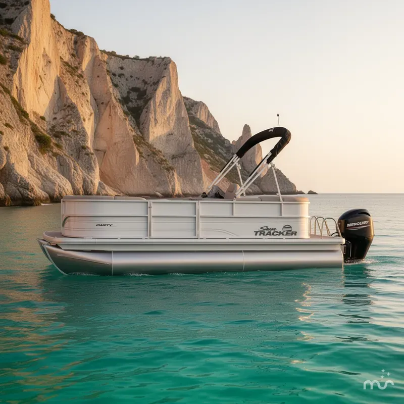 Slide: The Image of Sun Tracker Party Barge 16 DLX 2026 - 2