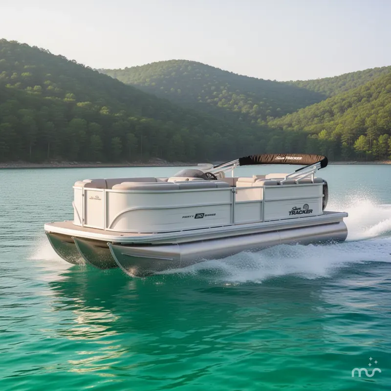 Slide: The Image of Sun Tracker Party Barge 20 DLX 2026 - 4