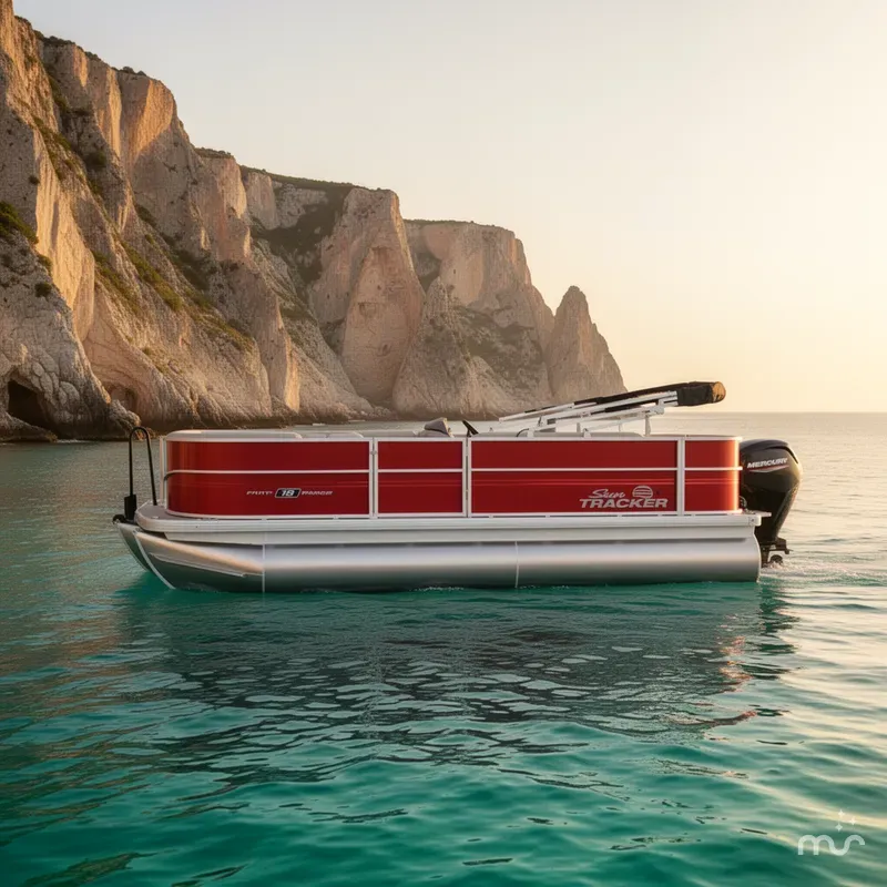 Slide: The Image of Sun Tracker Party Barge 18 DLX 2026 - 2