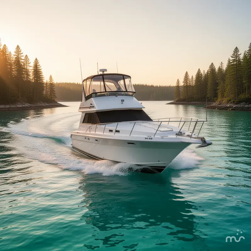Slide: The Image of Sea Ray 380 Aft Cabin 1989 - 2