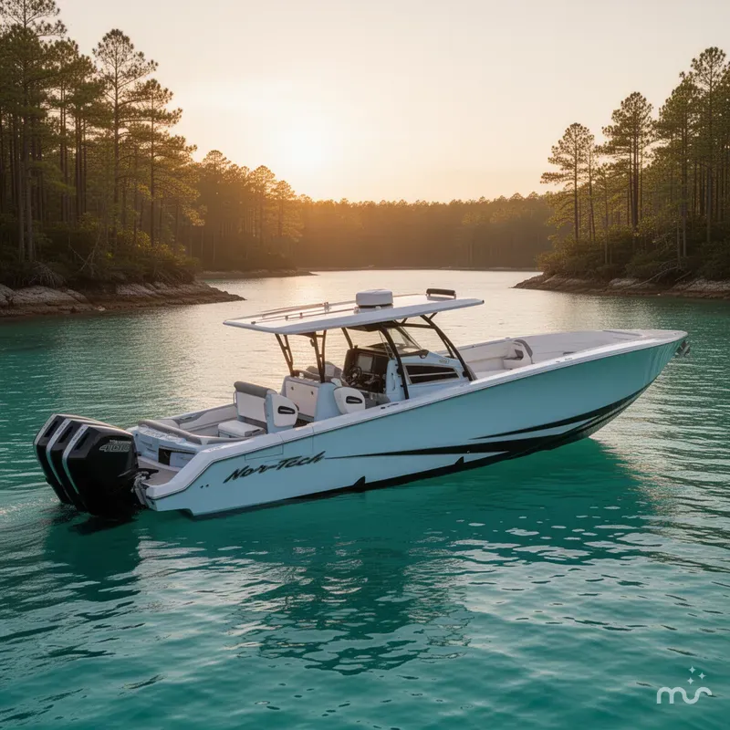 Slide: The Image of Nor-Tech 390 Sport Center Console 2025 - 2
