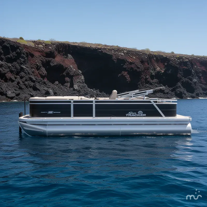 Slide: The Image of Sun Tracker Party Barge 22 RF DLX 2026 - 2