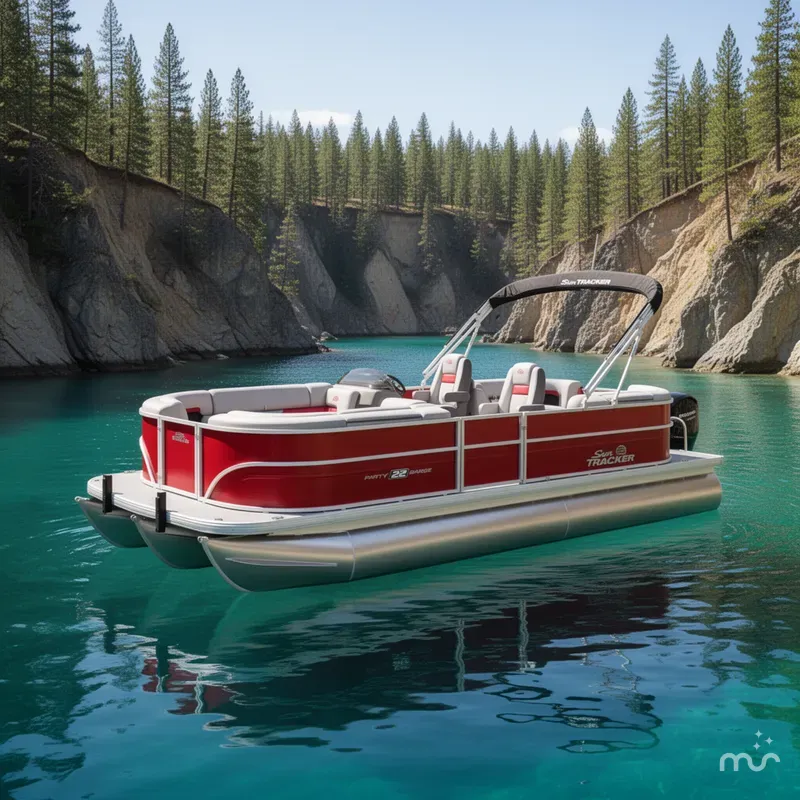 Slide: The Image of Sun Tracker Party Barge 22 DLX 2026 - 4