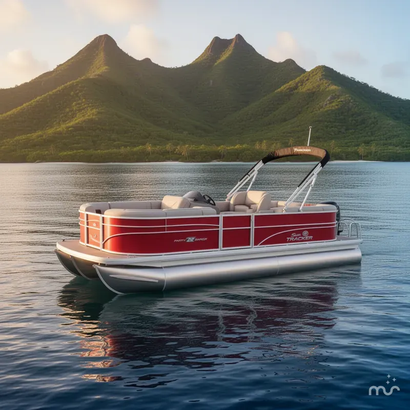 Slide: The Image of Sun Tracker Party Barge 22 DLX 2026 - 2
