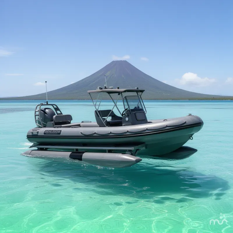 Slide: The Image of Sealegs 7.7 Amphibious RIB 2018 - 2