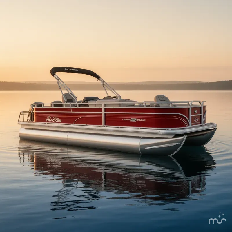 Slide: The Image of Sun Tracker FISHIN' BARGE 22 DLX w/150HP Mercury 4 Stroke 2026 - 0