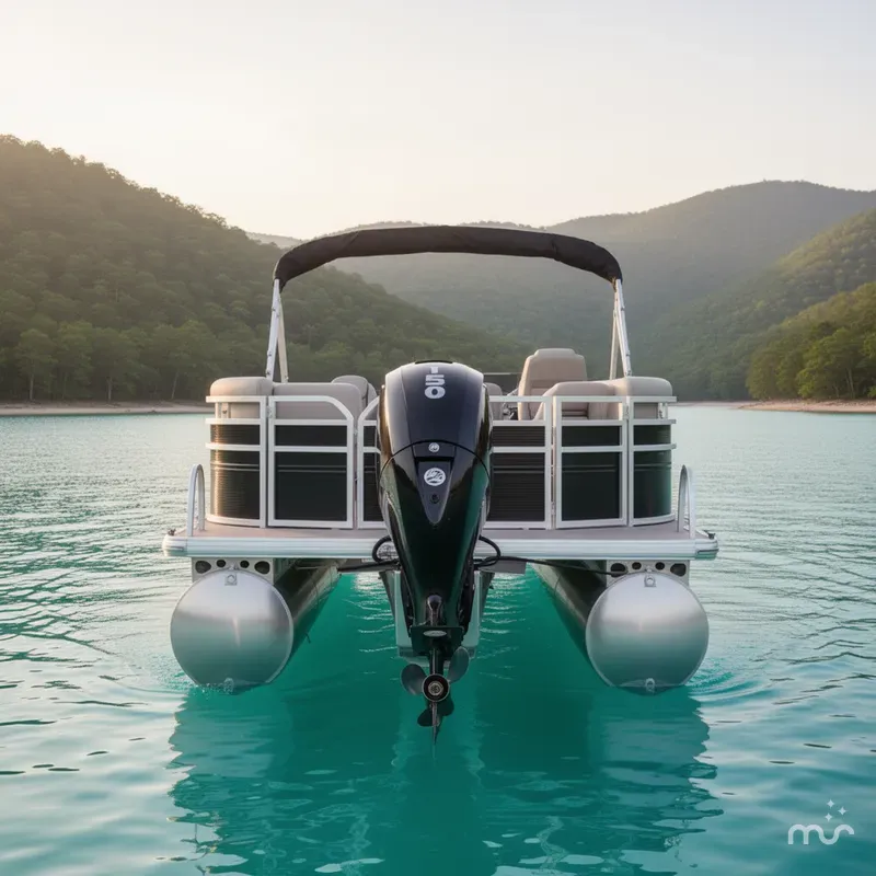 Slide: The Image of Sun Tracker FISHIN' BARGE 22 DLX w/150HP Mercury 4 Stroke 2026 - 1