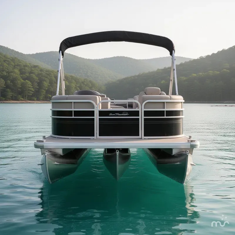 Slide: The Image of Sun Tracker FISHIN' BARGE 22 DLX w/150HP Mercury 4 Stroke 2026 - 3