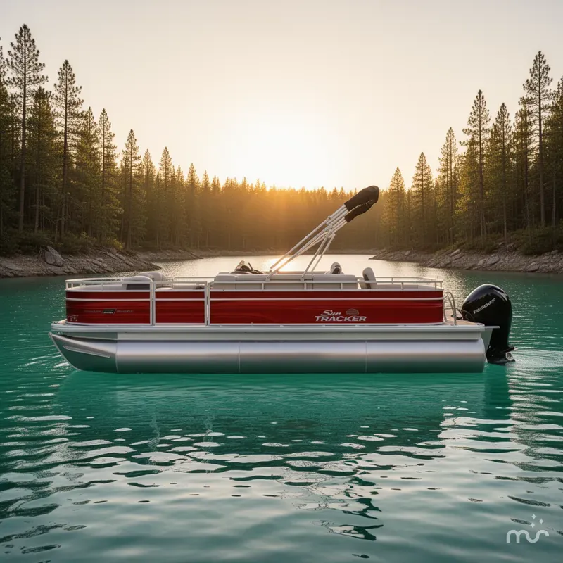 Slide: The Image of Sun Tracker Fishin' Barge 22 XP3 Tri-Toon w/200HP 2026 - 2