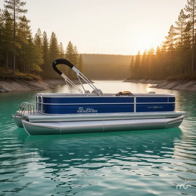 Slide: The Image of Sun Tracker Party Barge 22 DLX 2026 - 2