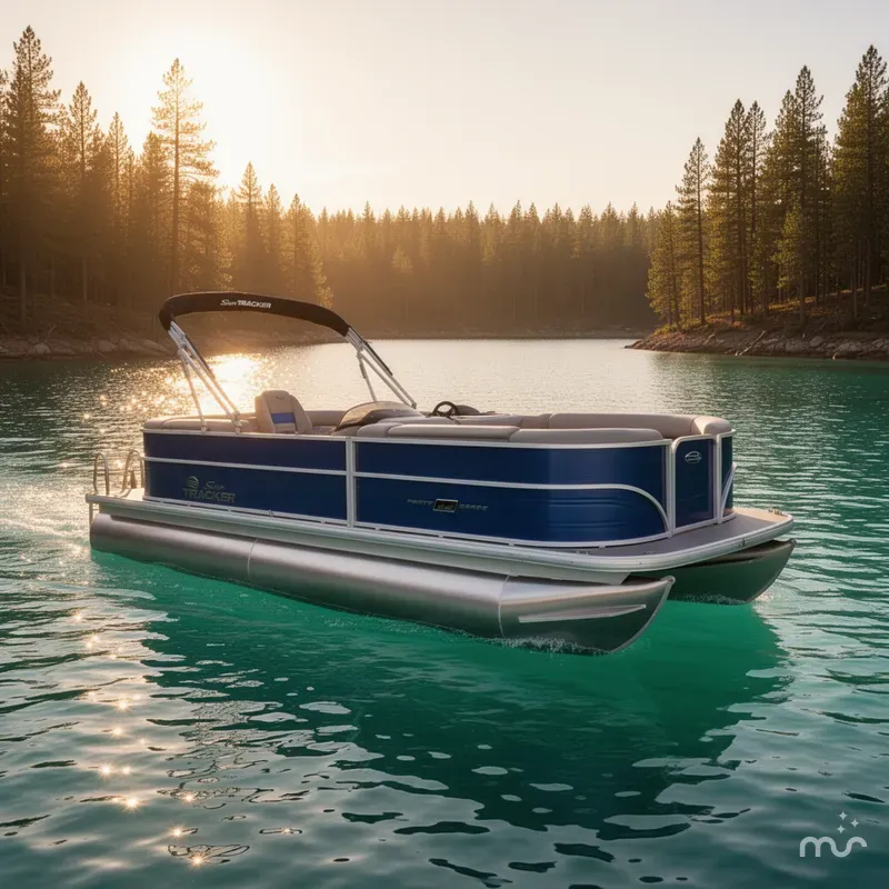 Slide: The Image of Sun Tracker Party Barge 22 DLX 2026 - 4