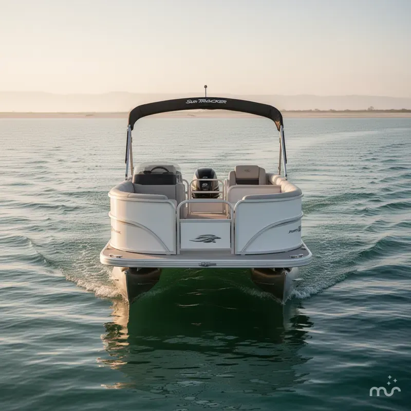 Slide: The Image of Sun Tracker Party Barge 16 DLX 2026 - 1
