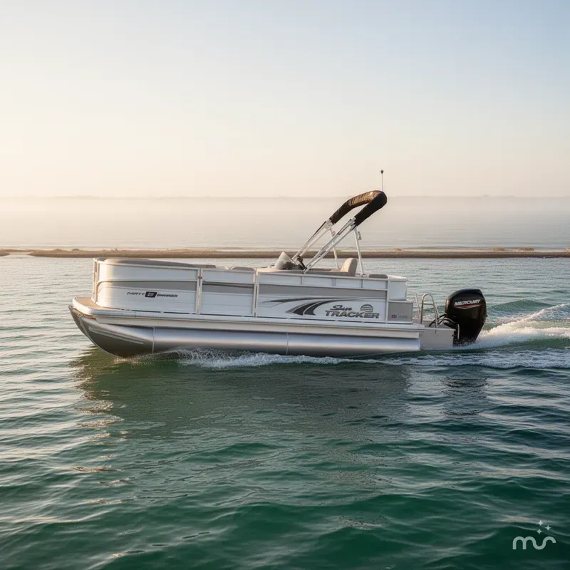 Slide: The Image of Sun Tracker Party Barge 16 DLX 2026 - 4