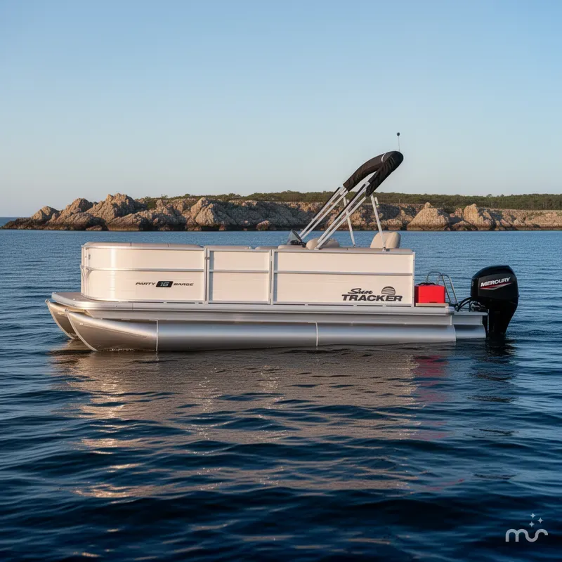 Slide: The Image of Sun Tracker Party Barge 16 DLX 2026 - 2