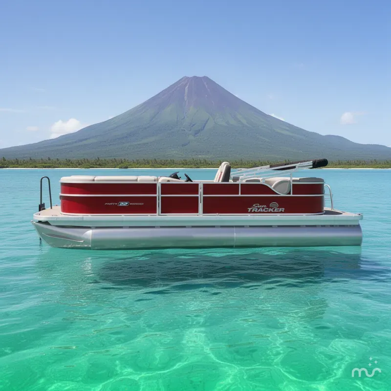 Slide: The Image of Sun Tracker Party Barge 22 DLX 2026 - 2