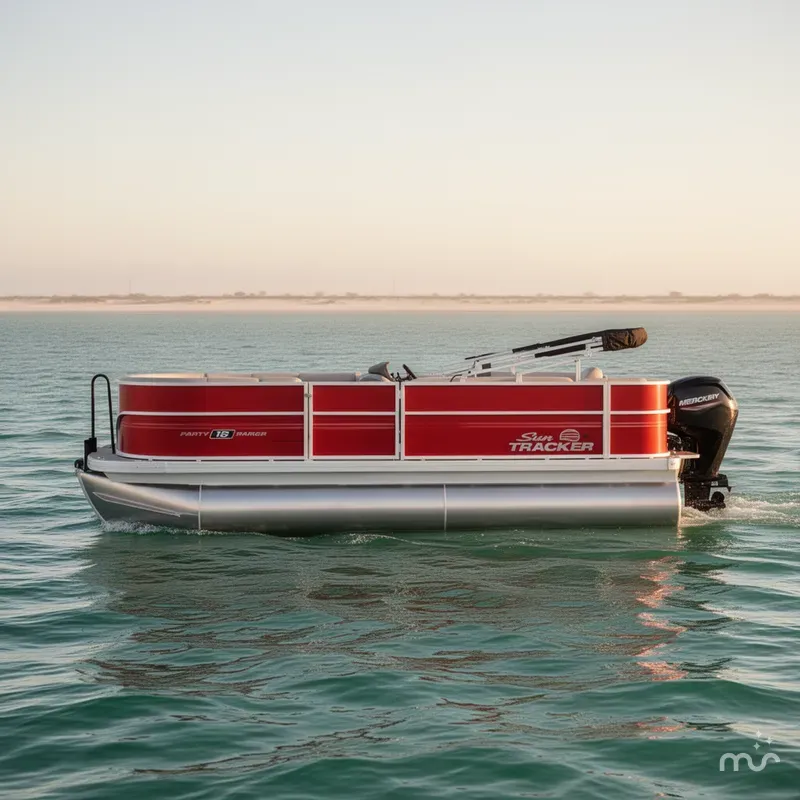Slide: The Image of Sun Tracker Party Barge 18 DLX 2026 - 1