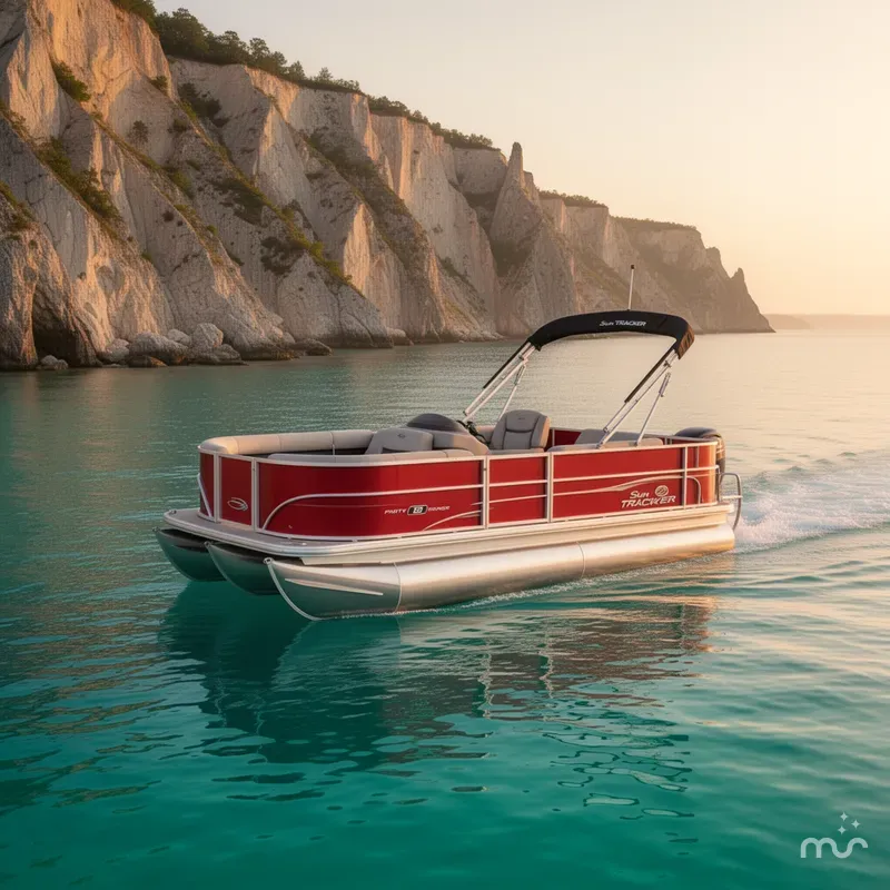 Slide: The Image of Sun Tracker Party Barge 18 DLX 2026 - 2