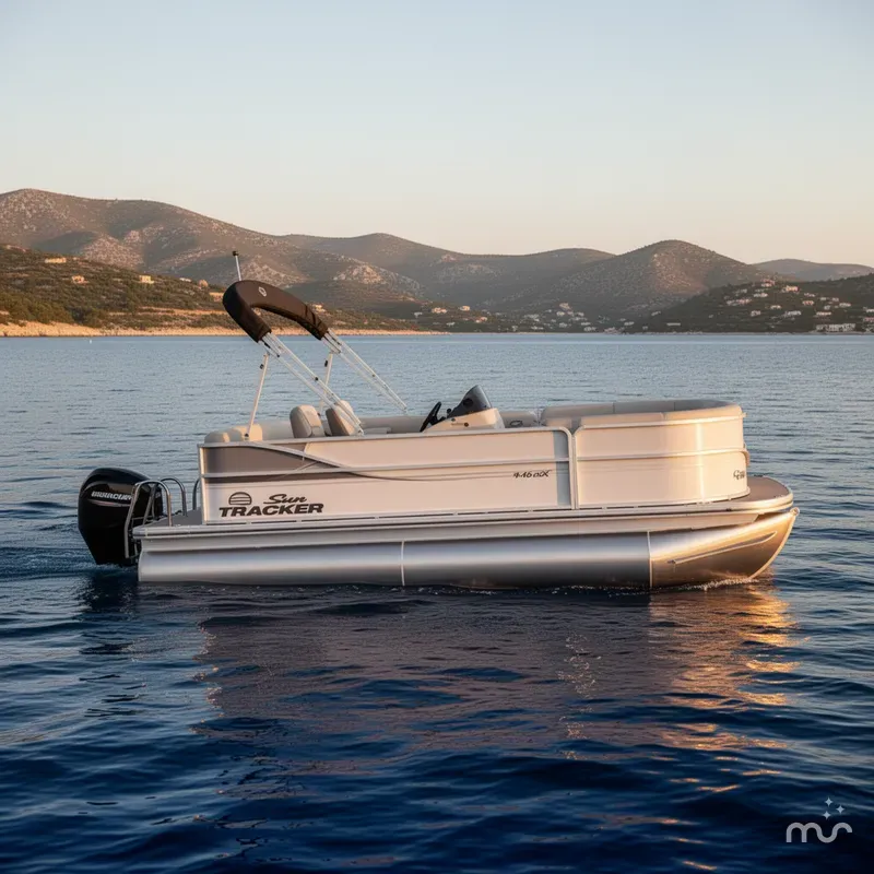 Slide: The Image of Sun Tracker Party Barge 16 DLX 2026 - 2