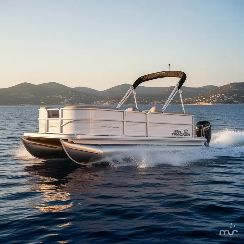 Slide: The Image of Sun Tracker Party Barge 16 DLX 2026 - 4