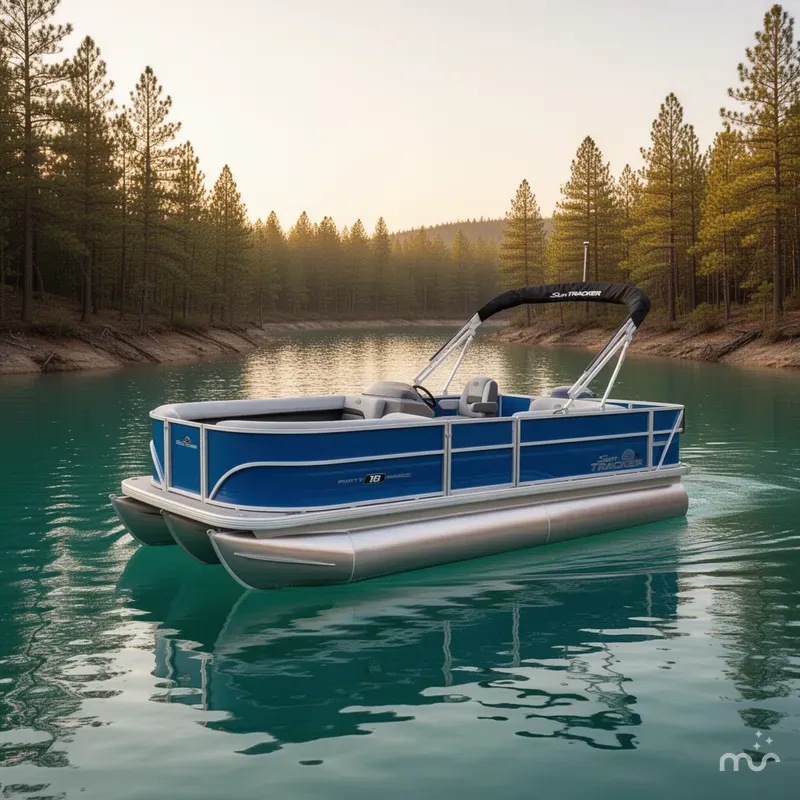 Slide: The Image of Sun Tracker Party Barge 18 DLX 2026 - 4