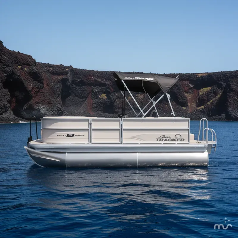 Slide: The Image of Sun Tracker Party Barge 16 DLX 2026 - 2