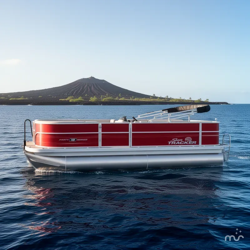 Slide: The Image of Sun Tracker Party Barge 18 DLX 2026 - 2