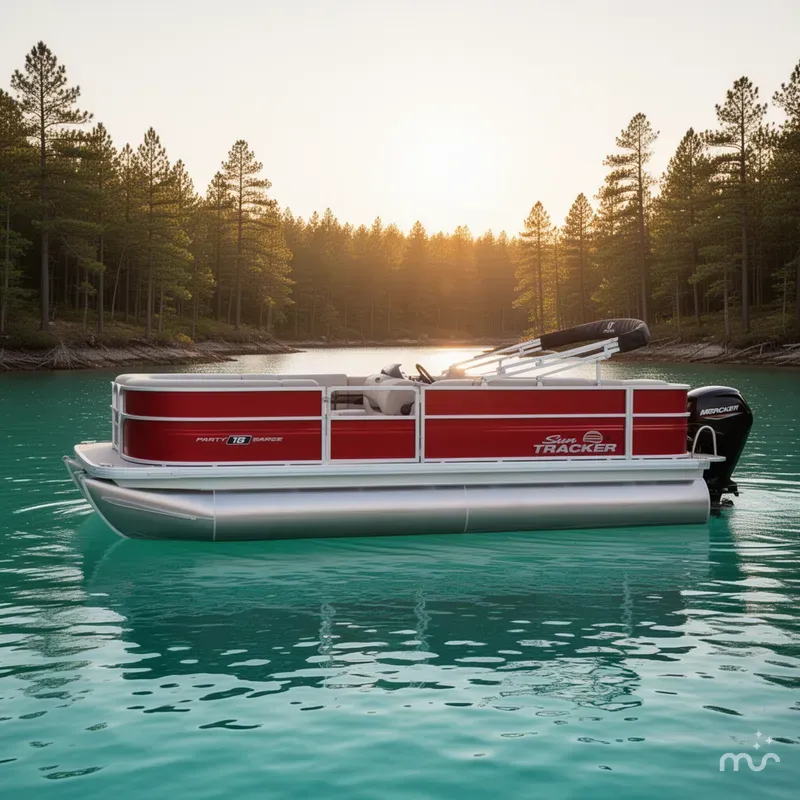 Slide: The Image of Sun Tracker Party Barge 18 DLX 2026 - 2