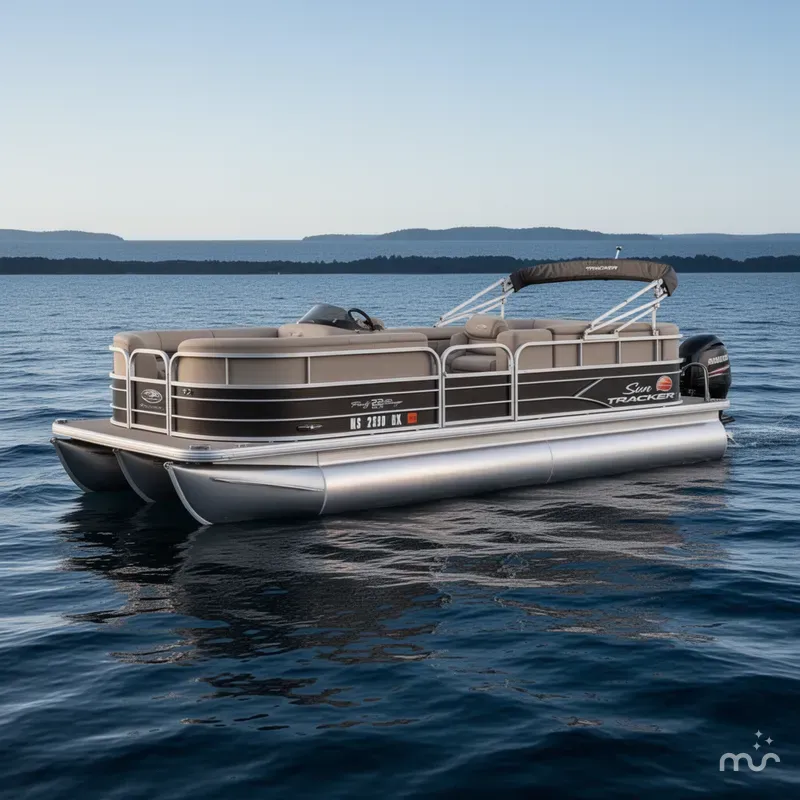 Slide: The Image of Sun Tracker Party Barge 22 DLX 2018 - 2