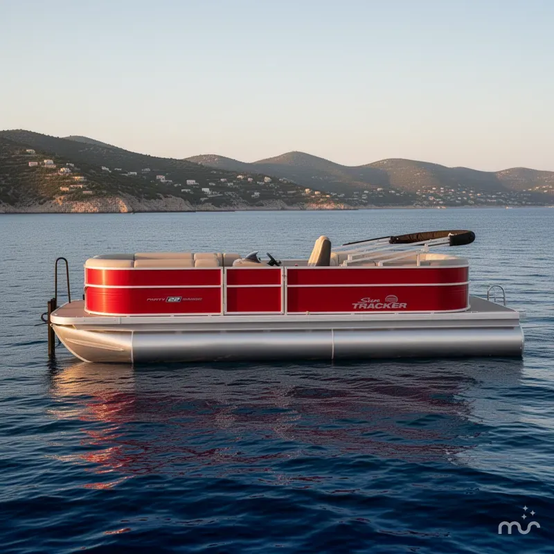 Slide: The Image of Sun Tracker Party Barge 22 DLX 2026 - 2