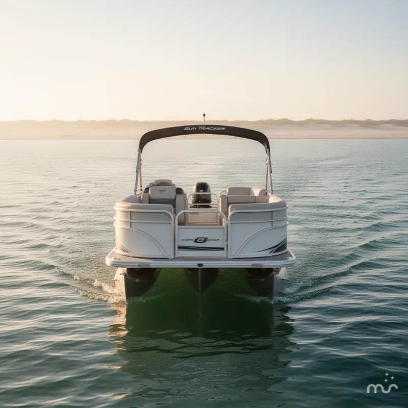 Slide: The Image of Sun Tracker Party Barge 16 DLX 2026 - 1