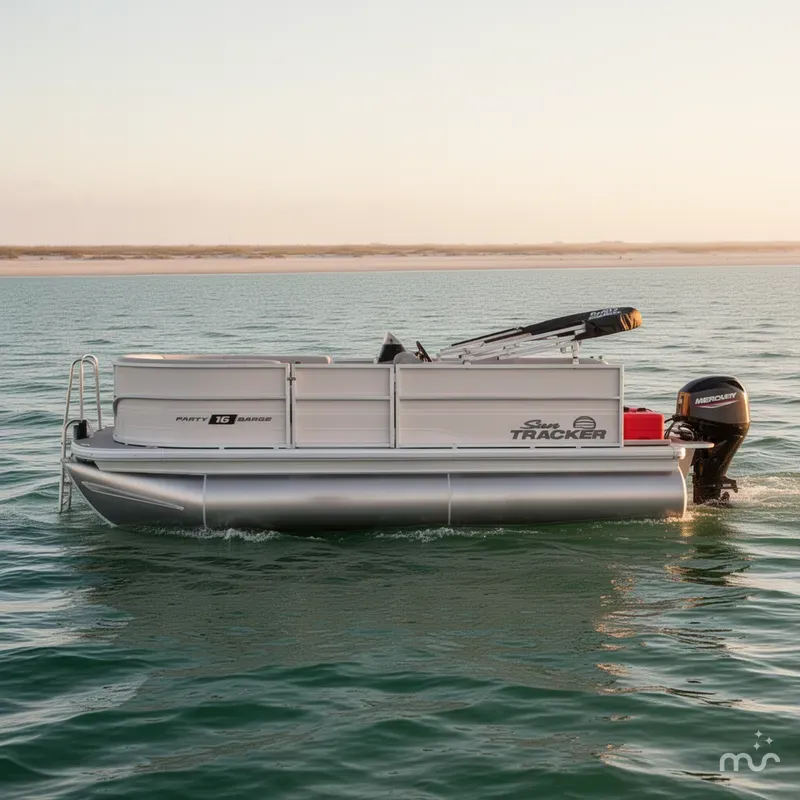 Slide: The Image of Sun Tracker Party Barge 16 DLX 2026 - 2
