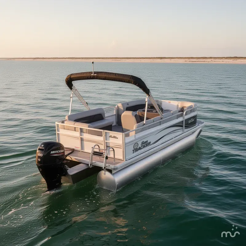 Slide: The Image of Sun Tracker Party Barge 16 DLX 2026 - 3