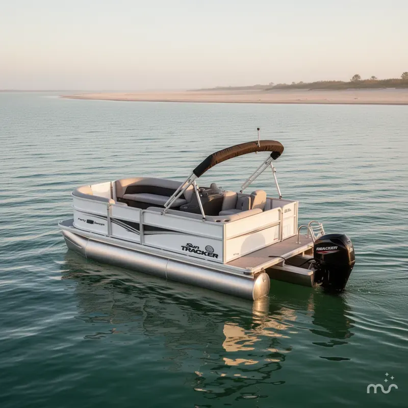 Slide: The Image of Sun Tracker Party Barge 16 DLX 2026 - 4