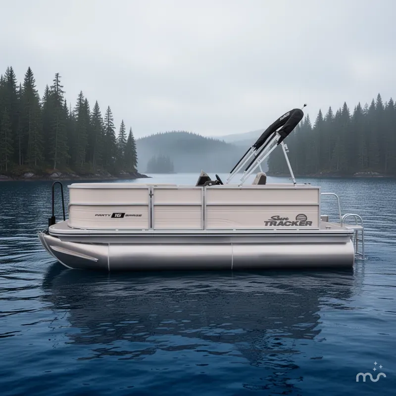 Slide: The Image of Sun Tracker Party Barge 16 DLX 2026 - 2