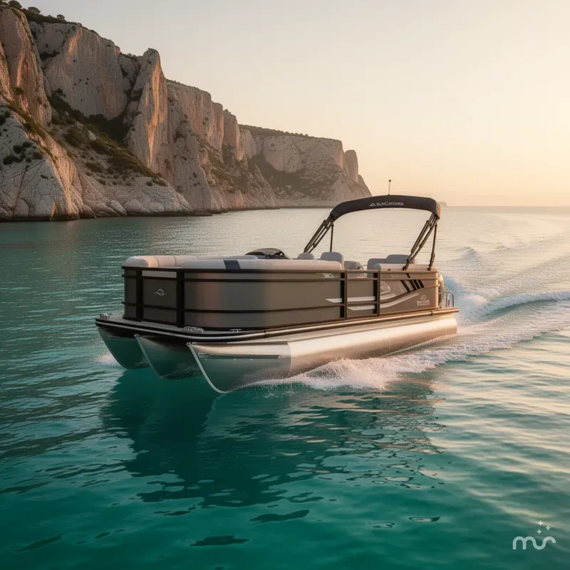 Slide: The Image of SunCatcher Select 320RCX, 115hp SHO Yamaha, Trailer 2025 - 1