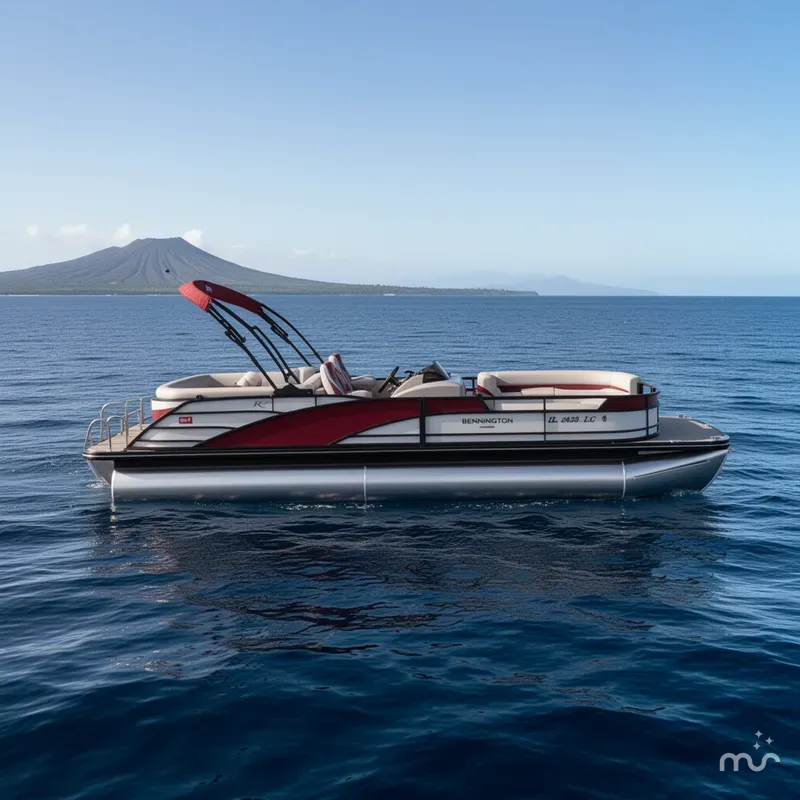 Slide: The Image of Bennington R 24 Quad Bench Bowrider 2022 - 2