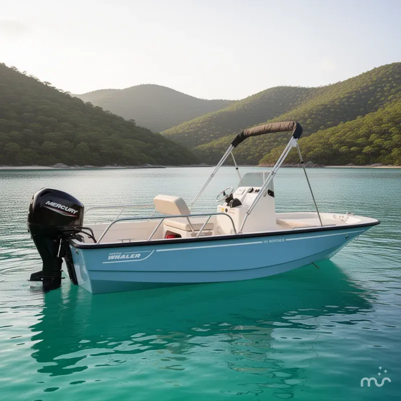 Slide: The Image of Boston Whaler 150 Montauk 2026 - 2