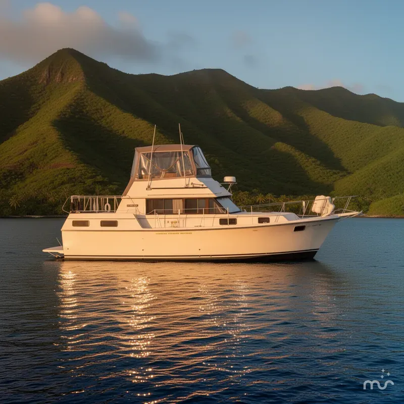 Slide: The Image of Carver Yachts 3607 Aft Cabin Motor Yacht 1984 - 4