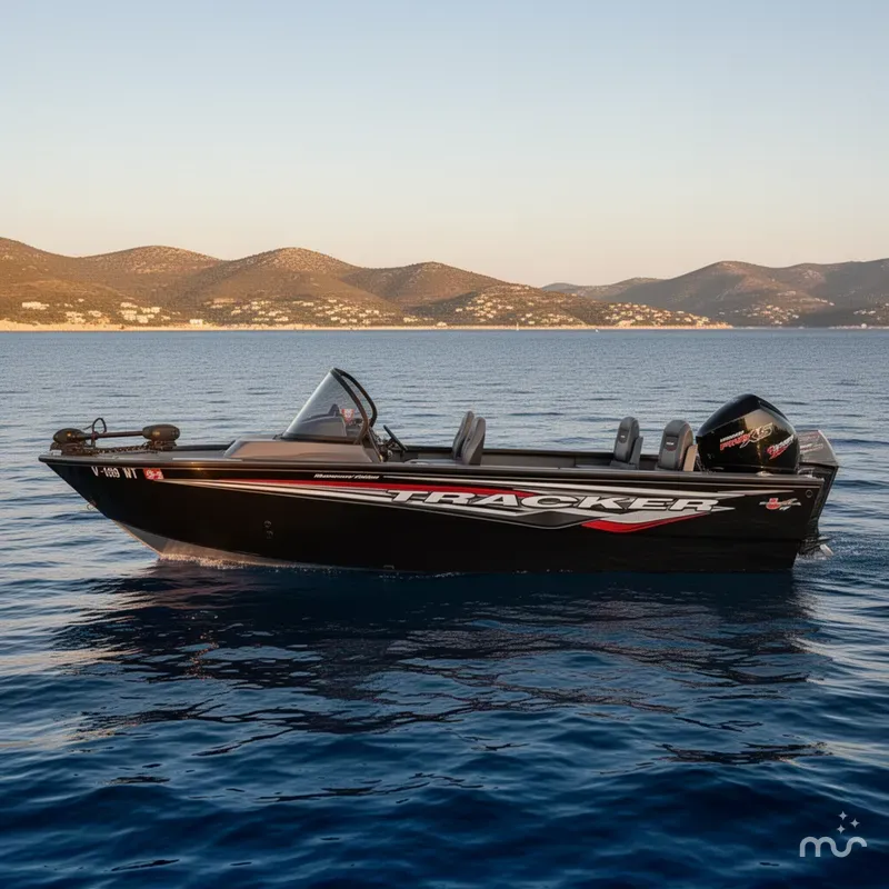 Slide: The Image of Tracker TARGA V-19 WT w/ 225Mercury Pro XS and a 9.9HP Mercury Kicker! 2022 - 2