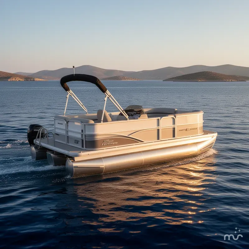 Slide: The Image of Sun Tracker Party Barge 16 DLX 2026 - 4